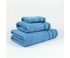 Natural Lot de Serviettes de Bain, Ana, 400 g/mÂ² Taille Unique Bleu