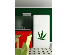 TATOUTEX Stickers Feuille de Cannabis - Turquoise, L 90cm x H 117cm