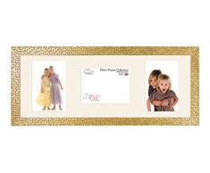 Inov8 Cadre de Miroir en mosaïque de Fabrication Britannique, Verre, doré, 7x5 (17.78cm x 12.7cm) - 2 Portrait & 1 Landscape