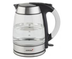 Korona 2050222 20600 Bouilloire Ãlectronique, 2000 W, Noir/Acier Inoxydable