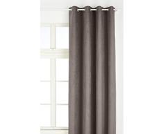 Linder 0520/90/375FR Rideau Suédine Lourde Gris Souris Oeillets 145 x 260 cm