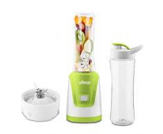 Ufesa BS1500 Blender smoothie à emporter Sports, mini mixeur, 300W Fonction ON/OFF Deux Bouteilles de Tritan 600ml (sans BPA), lames détachables en acier inoxydable