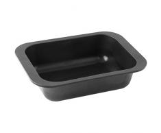 Zenker 7280 Petit plat à four rectangle, plat à four rectangulaire, plat à four, Acier anti-adhésif, Noir, 24 x 6 x 17,5 cm