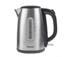 Bestron Acier inoxydable Bouilloire électrique avec arrêt automatique, 1,7 L, 2200 W, Acier inoxydable