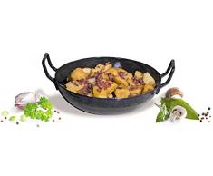 KRÃGER 1224S PoÃ©le plancha 24 cm, Ãmail, Noir