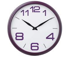 Premier Housewares 2200708 Horloge Murale Cadre en Plastique Violet