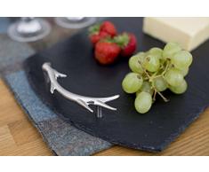 The Just Slate Company Medium Plateau de Service avec poignÃ©es Antler