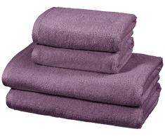 AmazonBasics Set de 2 draps de bain et 2 serviettes de bain à séchage rapide - Lavande