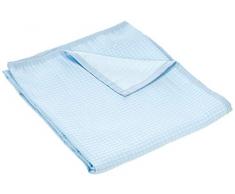 Maison en Tissu Couvre-lit pour lit de 180, Polyester, Bleu, King, 42Â x 34Â x 9Â cm