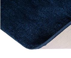 GÃ¶zze Tapis de Bain en Microfibre, Polyester, Bleu foncÃ©, 50 x 45 cm mit Ausschnitt