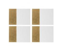 Premier Housewares Set de Table en Carton PU Blanc 1 x 28 x 21 cm