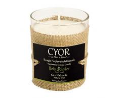 Bougie Parfumée Bois DOLIVIER - 100% Naturelle - Fabriquée à la Main en France - CYOR