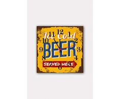 Bonamaison Horloge Murale en MDF, Multicolore, 30 x 30 cm