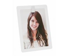 Deknudt Frames S58RH8 Plexi Cadre Photo avec Clip Résine Blanc 10 x 15 cm