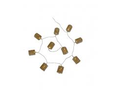 E=M6 5EIN719OR Guirlande 10 Tubes Diamant Ã Piles, Plastique, Or