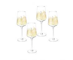Sara Miller pour Portmeirion Lot de 4 Verres Ã vin 0,26 l