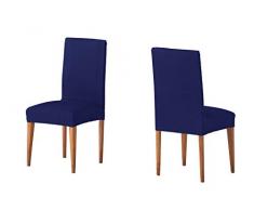 Housse pour chaise housse de chaise avec dossier 24x30x6 cm bleu marine, 2 Unités