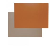 Freeform FFPM1616 Set de Table Bicolore rÃ©versible-rectangulaire, Orange/Taupe