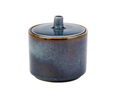 COSY & TRENDY Quintana 2936108 Sucrier en Porcelaine Quintana-Bleu-D8xH6,7-8,5 Cm