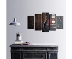 Bonamaison DÃ©coration Murale Ensemble de 5 Impression sur Toile, Dimensions: 100 x 60 Cm - ConÃ§u et fabriquÃ© en Turquie