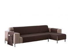 Martina Home Betta - Couvre-Chaise Longue Bras Droit Chaise Longue 240 CM Marron