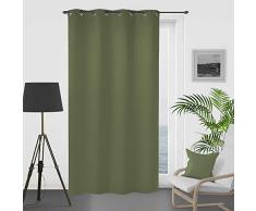 Soleil docre Occultant Rideau, Polyester, Vert, 140 x 250 cm