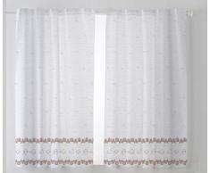 Cardenal Textil Tamara Lot de 2 Rideaux de Cuisine Marron 100 x 140 cm