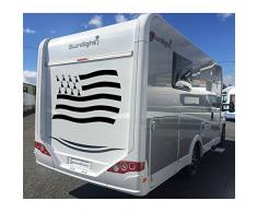 TATOUTEX Stickers Drapeau Breton Flottant - Violet, L 120cm x H 80cm