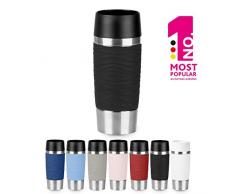 Emsa N2010500 Travel Waves Mug Isotherme Noir INOX, 0.36 liters, Acier Inoxydable