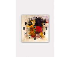 Bonamaison Horloge Murale en MDF, Multicolore, 30 x 30 cm