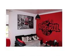 TATOUTEX Stickers Rock n Roll - Rouge, L 32cm x H 20cm