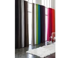 Today 257308 Rideau Ã Åillets Polyester Canon de fusil/Gris Anthracite 140 x 260 cm