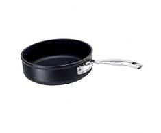Le Creuset, Sauteuse Ã Bord Droit Anti-AdhÃ©rente, Ã 24 cm, Sans PFOA, Compatible avec Toutes Sources de Chaleur (y Compris Induction), Anthracite/ArgentÃ©