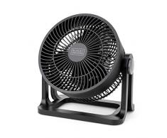 Black+Decker BXEFD30E - Ventilateur de bureau réglable en 3 vitesses, silencieux, 20 cm de diamètre, idéal pour la maison et le bureau. Puissance : 35 W. Noir.