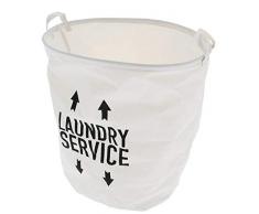 Compactor Home RAN8622 Panier Ã Linge, Polycoton, Blanc, 42 x 42 x 48 cm