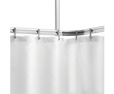 Sealskin Easy Roll Ensemble Complet de Rideau de Douche, Support de Rideau de Douche Ã Monter Individuellement sur Mesure, Aluminium, Tapis ChromÃ©