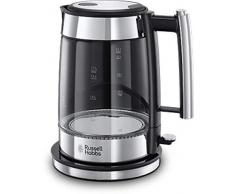 Russell Hobbs 23830-70 Bouilloire Electrique en Verre 1,7L Elegance, Filtre Amovible Lavable
