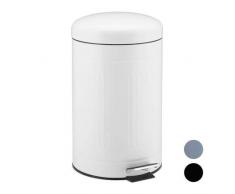 relaxdays 10025617_49 Poubelle, Acier Inoxydable, Blanc, 44 x 25 x 31,5 cm