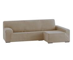 Eysa Dorian bi-élastique Chaise Longue Droite, Vue Frontale, Couleur 11-Beige, Chenille, 37x17x29 cm