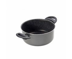 Alluflon Tradition Italie Casserole, aluminium, Noir, 24Â cm