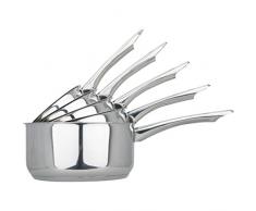 Kamberg - 0008075 - Set 5 Casseroles 12 / 14 / 16 / 18 / 20 cm - Acier Inoxydable Haute Qualité - Poignée anti chaleur Inox - Tous feux dont induction