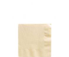 amscan 23Â cm 2Â Plis Serviettes de Table de Boisson, DE CrÃ¨me de Vanille