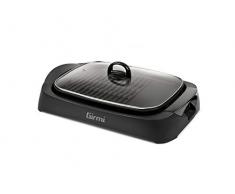 Girmi BQ90 Grille et barbecue, couvercle en verre trempé, réglage de la température, 2200 W