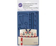 Wilton 409-7726 Moule pâte à Sucre Marin, Plastique, Bleu, 1,02x12,93x26,8 cm