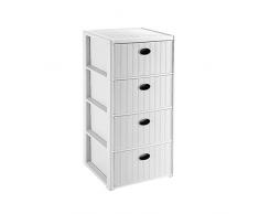 Stefanplast Elegance commode 4Â tiroirs, blanc