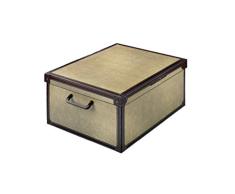 Kanguru 028 BoÃ®te BAULETTO TAPIRUS en Carton Recyclable pour Ranger vÃªtements, Armoire, joutes, Couleur Brun/Marron/Noir Medium Dimension 32 x 42 x 21 cm