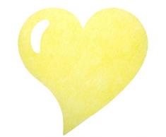 Santex 2935-02 Set de Table Forme CÅur Tissu Jaune 38 x 38 x 0,01 cm