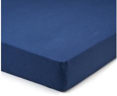 Fleuresse 1212 Fb. 6561 Drap Housse Jersey 150 x 200 cm Bleu marine