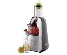 CONCEPT électroménager LO7065 Centrifugeuse HOME MADE JUICE, Goulotte XXL de 75 mm, Extracteur de jus, Inox, spécialiste cassis, 60 t./min. (inox + noir), 240 W,