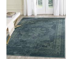 Safavieh Tapis dinspiration Vintage, Tissé Fibre de Viscose douce Tapis en Bleu / Multicolore, 120 X 180 cm